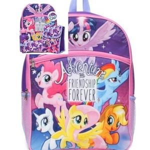 my little pony backpack set